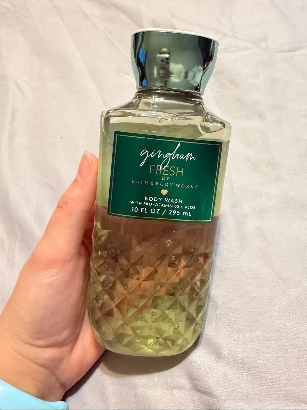 Bath & Body Works Gingham Fresh Body Wash — Green